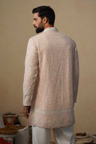 GULZAAR CUTDANA PINK SHORT KURTA SET