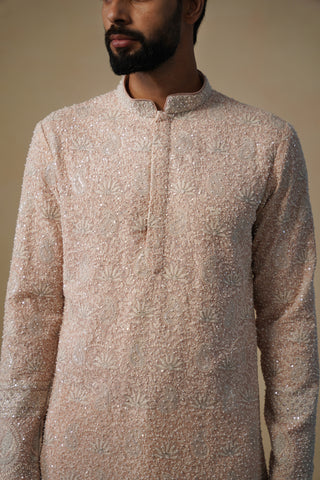 GULZAAR CUTDANA PINK SHORT KURTA SET