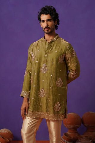 TAJ MEHENDI SHORT KURTA SET