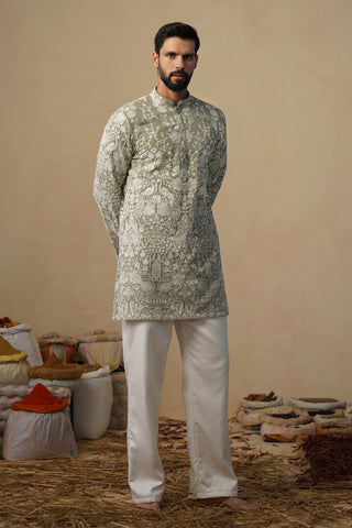 MAYURESH MEHENDI SHORT KURTA SET