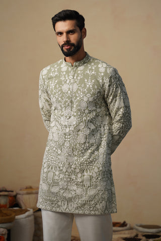 MAYURESH MEHENDI SHORT KURTA SET