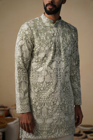 MAYURESH MEHENDI SHORT KURTA SET