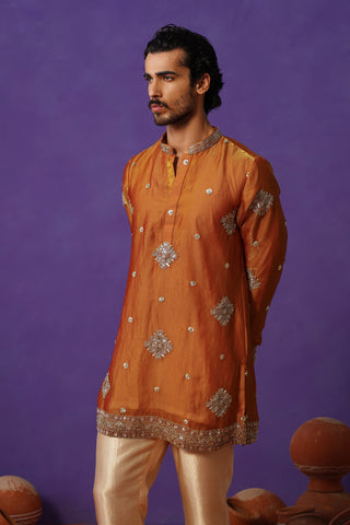 FIZA MUSTURD SHORT KURTA SET