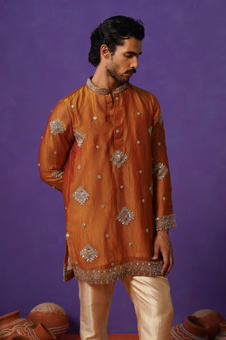 FIZA MUSTURD SHORT KURTA SET