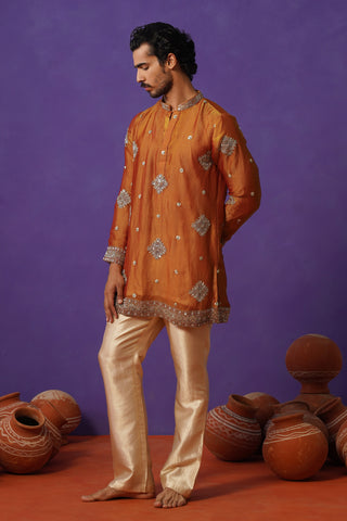 FIZA MUSTURD SHORT KURTA SET