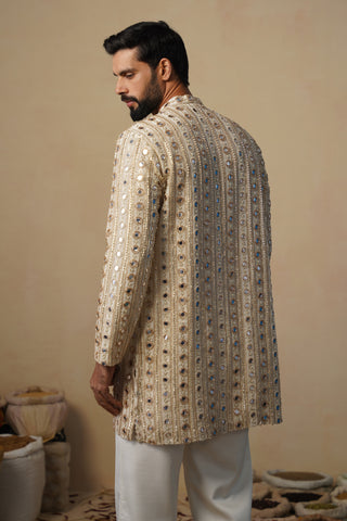 SHEESHA CUTDANA GOLD SHORT KURTA SET