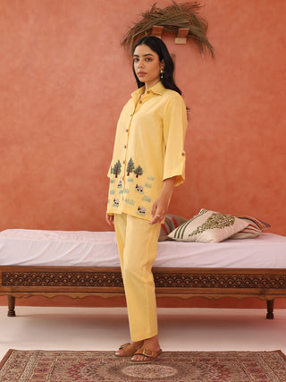 Yellow Agnès Button Down Co-Ord Set