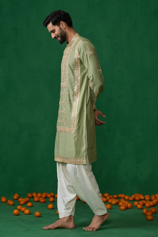 DARPAN GREEN KURTA SET