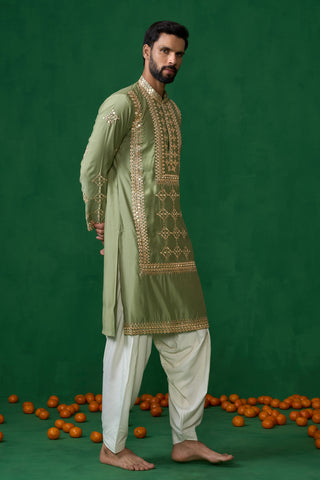 DARPAN GREEN KURTA SET