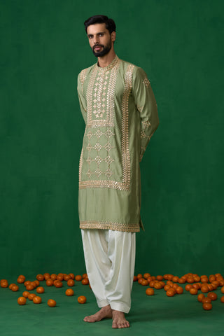 DARPAN GREEN KURTA SET