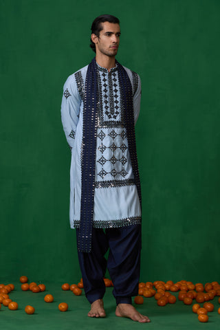 DARRPAN SKYBLUE KURTA SET