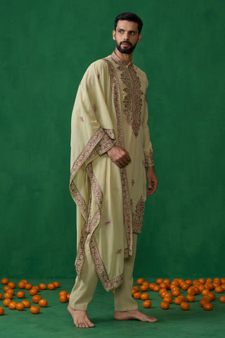 MOTIF GREEN KURTA SET