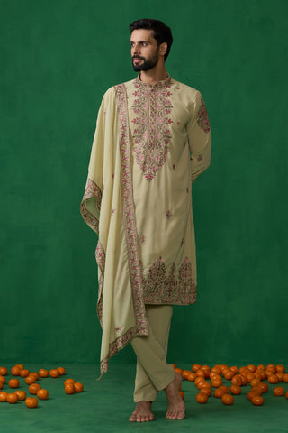 MOTIF GREEN KURTA SET