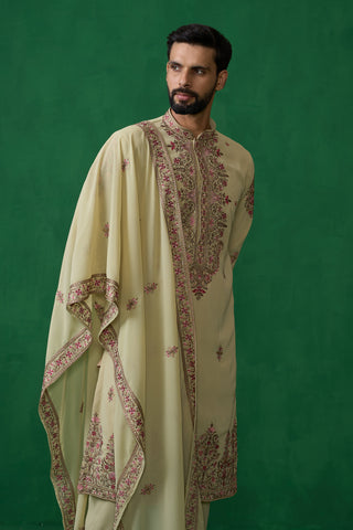 MOTIF GREEN KURTA SET