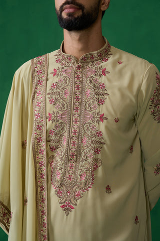 MOTIF GREEN KURTA SET