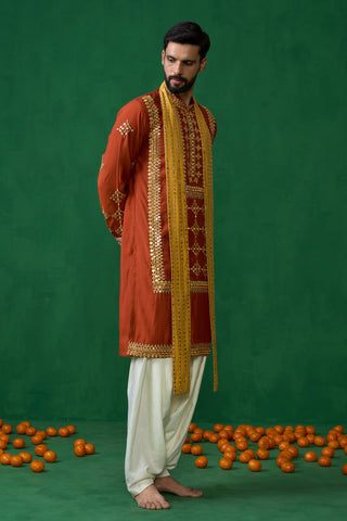 DARPAN ORANGE KURTA SET