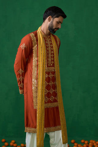 DARPAN ORANGE KURTA SET