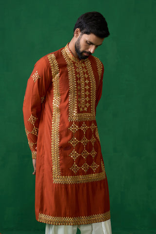 DARPAN ORANGE KURTA SET