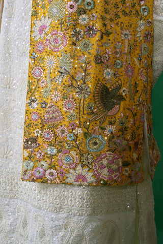 PHOOLPANKH HALDI KURTA JACKET SET