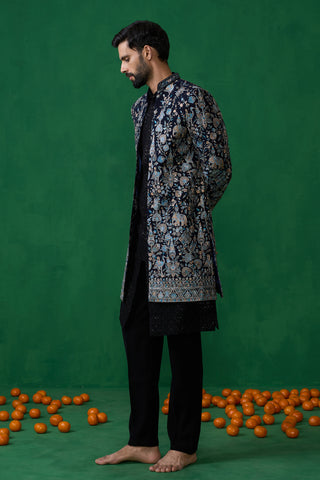 GARDEN NAVY BLUE INDOWESTERN SET