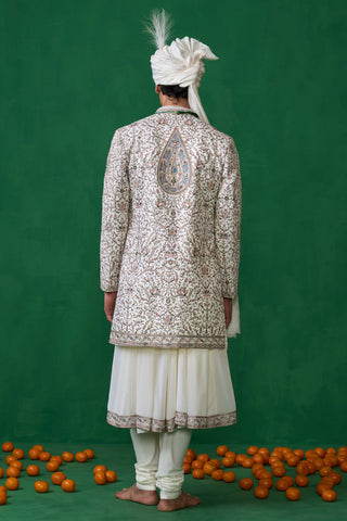 SHAHI IVORY SHERWANI SET