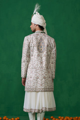 SHAHI IVORY SHERWANI SET
