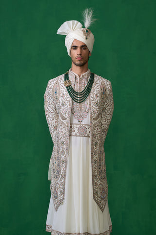 SHAHI IVORY SHERWANI SET
