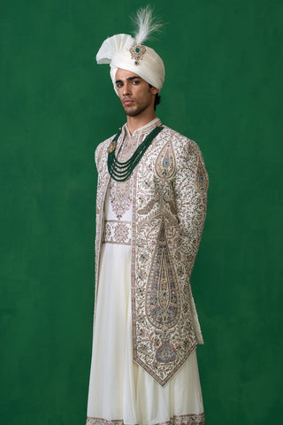 SHAHI IVORY SHERWANI SET