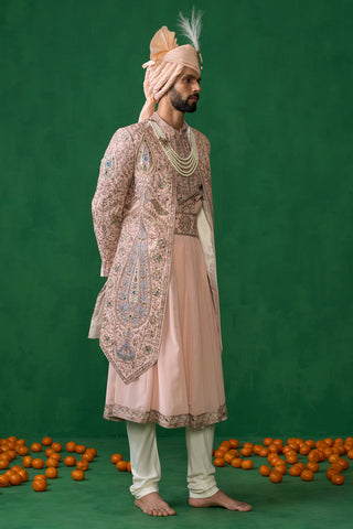 SHAHI PINK SHERWANI SET