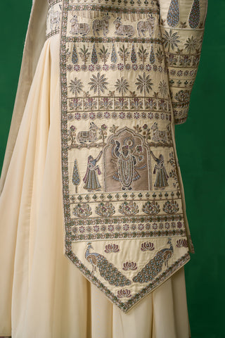 PICHWAI GOLD SHERWANI SET