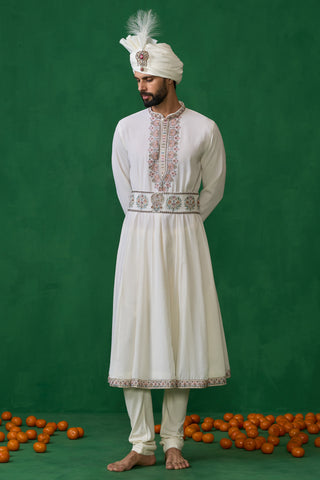 KATHAKALI BEIGE SHERWANI SET