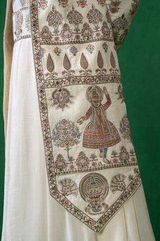 KATHAKALI BEIGE SHERWANI SET