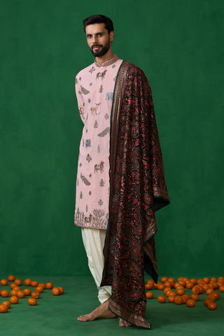 PICHWAI PINK DHOTI KURTA SET