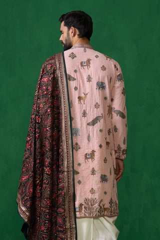 PICHWAI PINK DHOTI KURTA SET