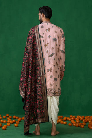PICHWAI PINK DHOTI KURTA SET