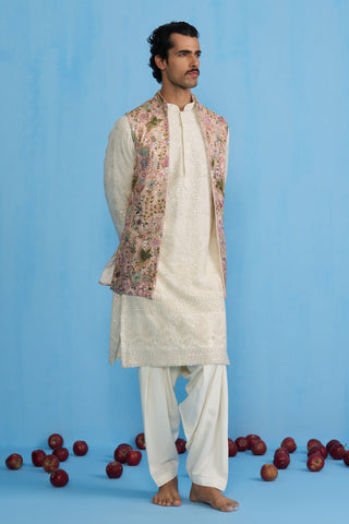 PHOOLPANKH PINK KURTA JACKET SET