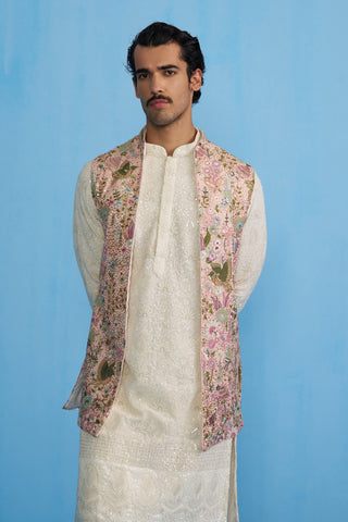 PHOOLPANKH PINK KURTA JACKET SET