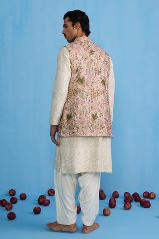 PHOOLPANKH PINK KURTA JACKET SET