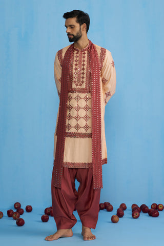 DARPAN PEACH KURTA SET