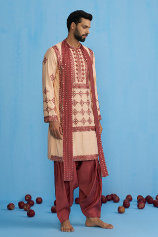 DARPAN PEACH KURTA SET