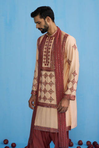 DARPAN PEACH KURTA SET