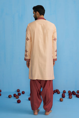 DARPAN PEACH KURTA SET