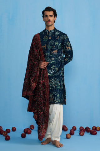 SWAN NAVY BLUE KURTA SET