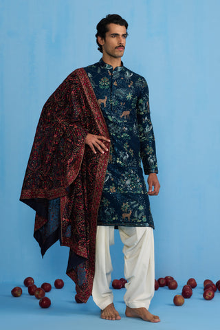 SWAN NAVY BLUE KURTA SET