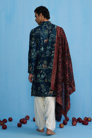 SWAN NAVY BLUE KURTA SET