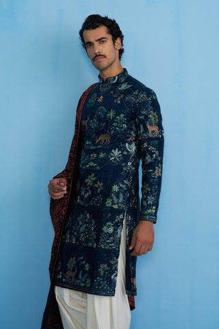 SWAN NAVY BLUE KURTA SET