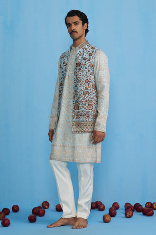 GULAB SKY KURTA JACKET SET