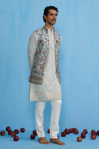 GULAB SKY KURTA JACKET SET