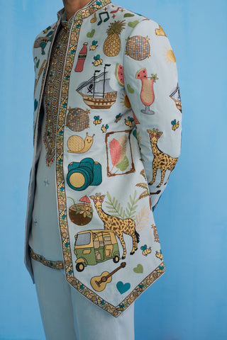 COCKTAIL SKY JODHPURI SET