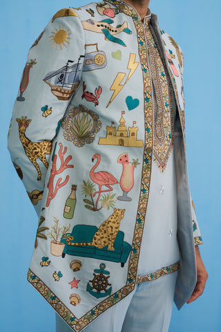 COCKTAIL SKY JODHPURI SET